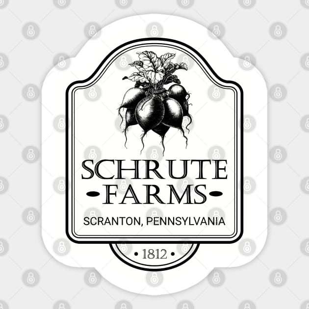 schrute Farms Dunder Mifflin The Office Sticker by iceiceroom